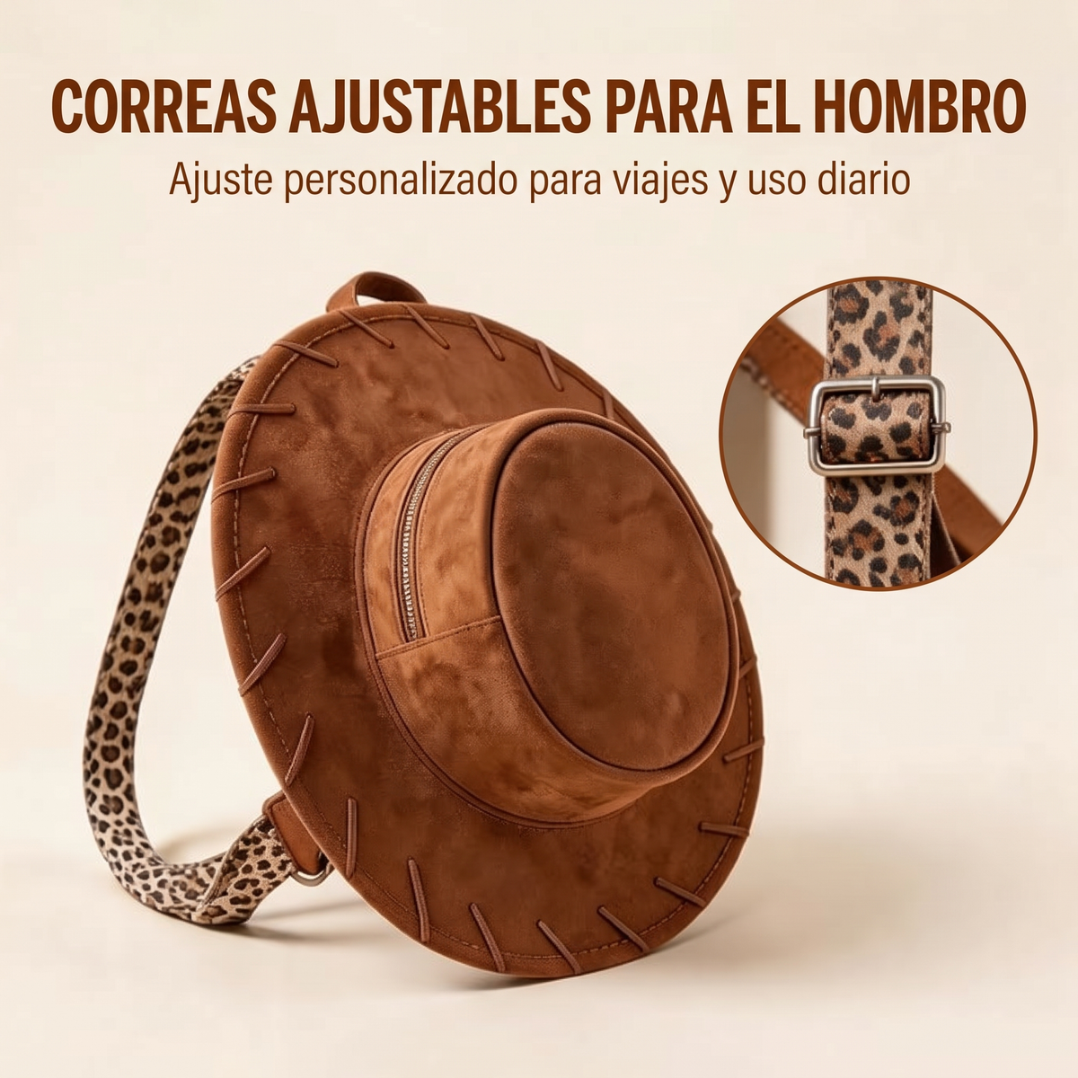Mochila de Gamuza Estilo Cowgirl