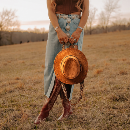 Mochila de Gamuza Estilo Cowgirl